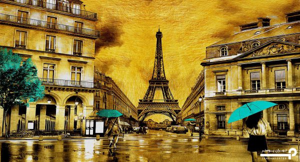 پوستر دیواری نقاشی برج ایفل 10297200 - Image 5