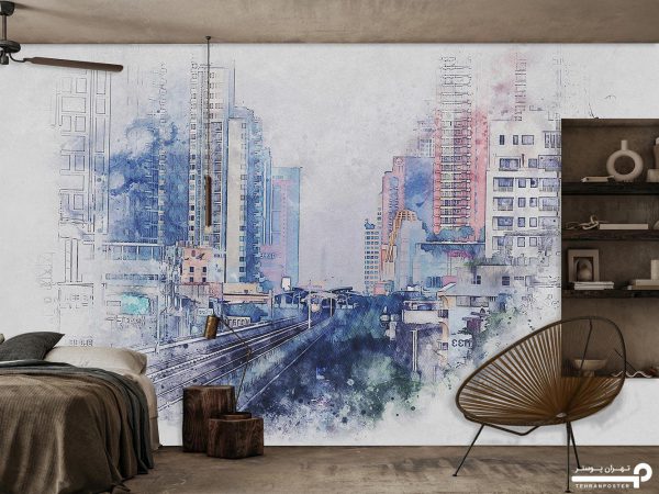 پوستر دیواری نقاشی شهر آبرنگی 10278000 - Image 4
