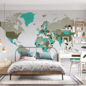 پوستر دیواری نقشه جهان 10189900