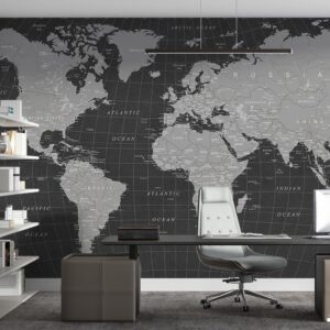 پوستر دیواری نقشه جهان تیره 10126900