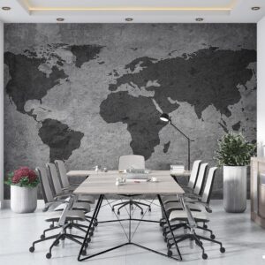 پوستر دیواری نقشه جهان تیره 10285400