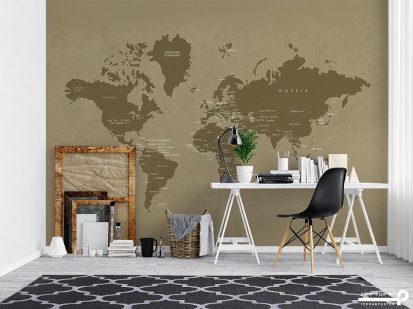 پوستر دیواری نقشه جهان کلاسیک 10126500
