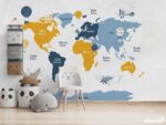 پوستر دیواری نقشه جهان کودک 10189200