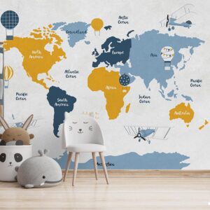 پوستر دیواری نقشه جهان کودک 10189200