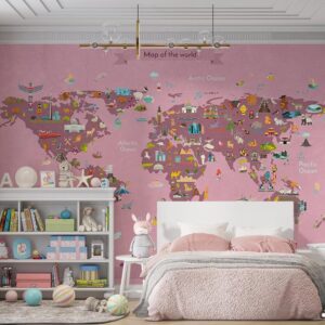 پوستر دیواری نقشه جهان کودک 10238000