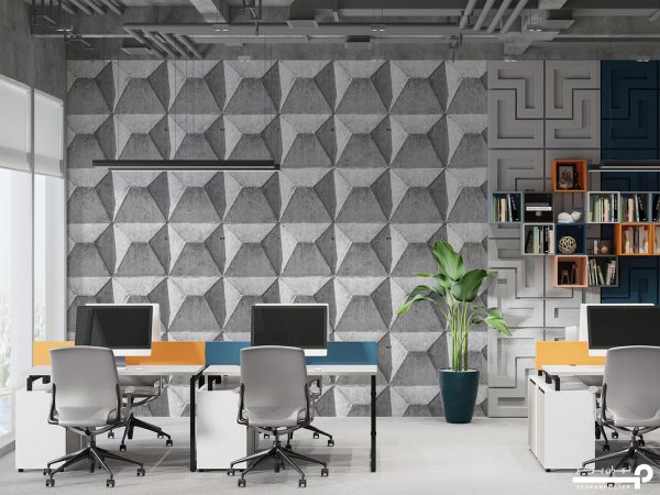 پوستر دیواری هندسی بتنی 10058100