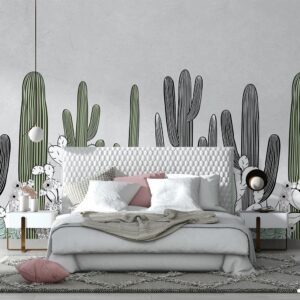 پوستر دیواری کاکتوس و برگ 10118700