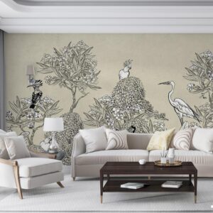 پوستر دیواری کلاسیک برگ پرنده 10234600