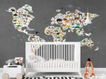 پوستر دیواری کودک نقشه حیوانات 10227000