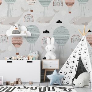 پوستر دیواری کودک نهنگ بالن 10233600