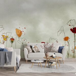 پوستر دیواری گل آبرنگی 10152600