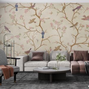 پوستر دیواری گل شاخه پرنده 10141500