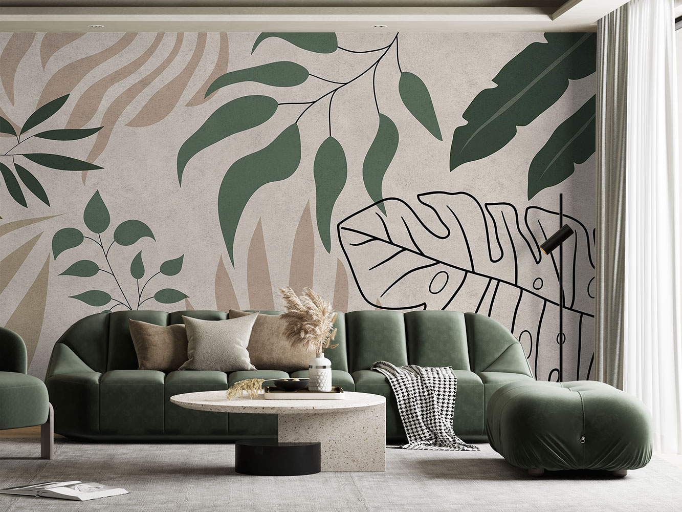 پوستر دیواری برگ نخل هاوایی