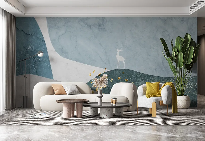 طراحی ساده برای دکور اتاق کار با پوستر مینیمال